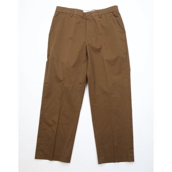 Vintage 90s Orvis Mens Size 34x29 Faded Wide Leg Chino Pants Trousers Brown